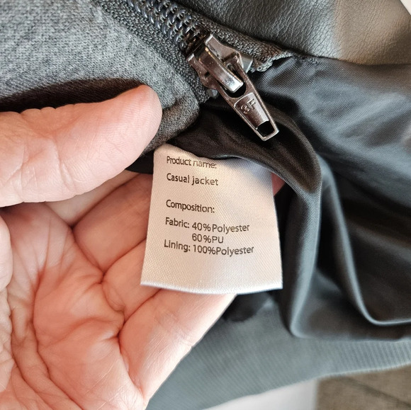 Magcomsen Jacket Men Sz S Black PU faux Leather Moto Removable Hood High-quality - Picture 7 of 14